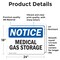 Signmission Medical Gas Storage OSHA Notice Sign, Vinyl Decal, 24in W x 18in L, 2PK OS-2PACK-NS-D-1824-L-14182 - alternate 3